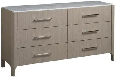 Kelsey Stone Top 6-Drawer Dresser - Grey/White - Gray