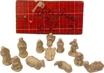 White Porcelain Nativity Set Set of 12