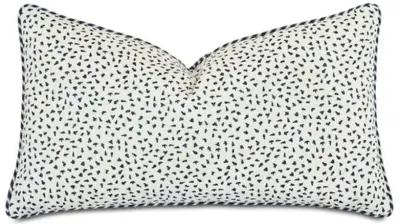 Claire Speckled 15x26 Lumbar Pillow - Blue/White