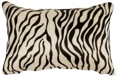 Zebra Hide Lumbar Pillow - Black/White - Le-Coterie