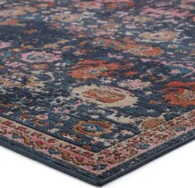 Tipu Rug - Dark Blue/Pink - Blue