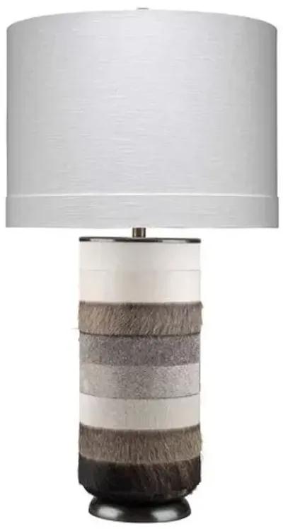 Winslow Table Lamp - White/Gray/Bronze - Jamie Young Co.