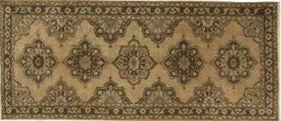 4'9x12'6 Turkish Oushak Runner - Brown