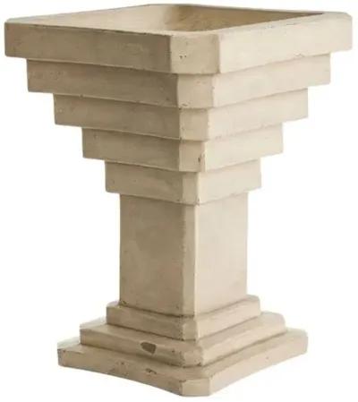 Cantilever Large Planter - Gray - Beige - 14"l x 14"w x 18"h