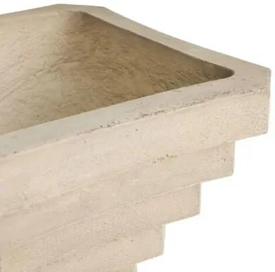 Cantilever Large Planter - Gray - Beige - 14"l x 14"w x 18"h