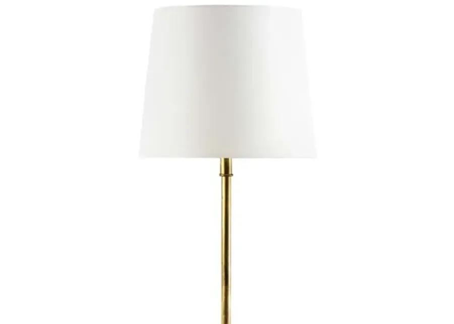 Southern Living Ribbon Alabaster Table Lamp - Gold Leaf - Regina Andrew