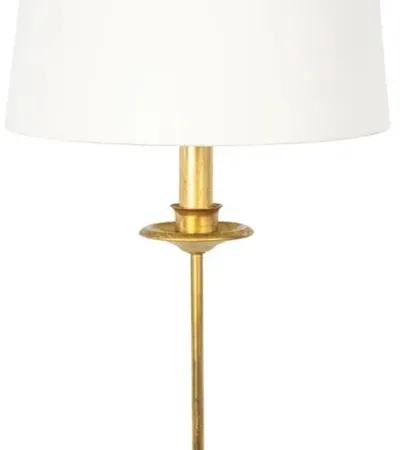 Southern Living Stem Alabaster Buffet Lamp - Gold Leaf - Regina Andrew