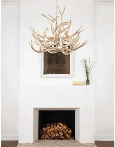 Southern Living Waylon Antler Chandelier - Natural - Regina Andrew - Beige