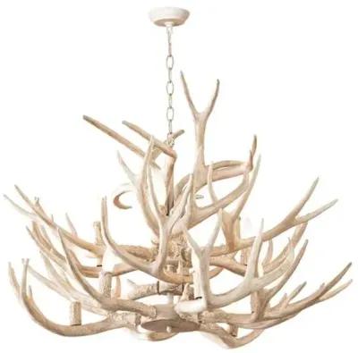 Southern Living Waylon Antler Chandelier - Natural - Regina Andrew - Beige