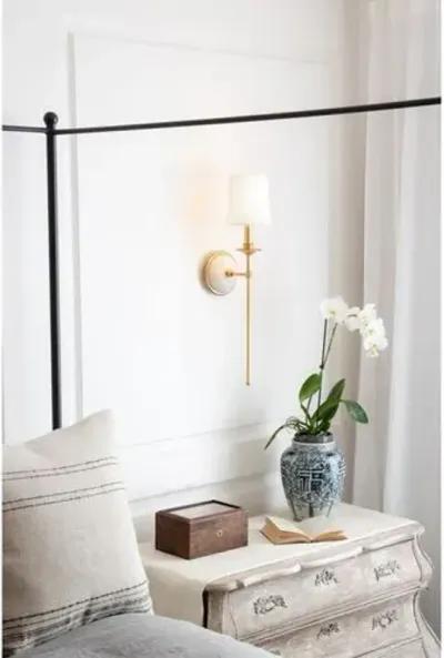 Southern Living Alabaster Single Sconce - Gold Leaf - Regina Andrew