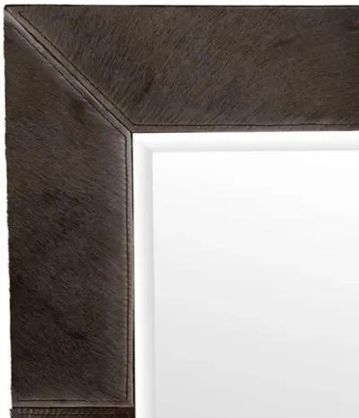 Wildebeest Hide Rectangle Wall Mirror - Gray - Ngala Trading Co.