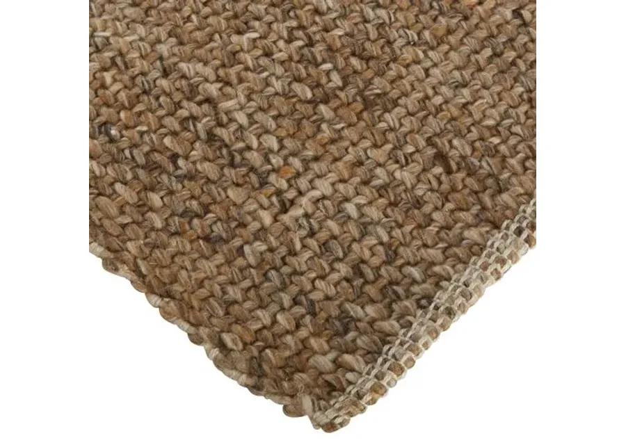 Raj Flat-Weave Rug - Brown/Tan - Brown