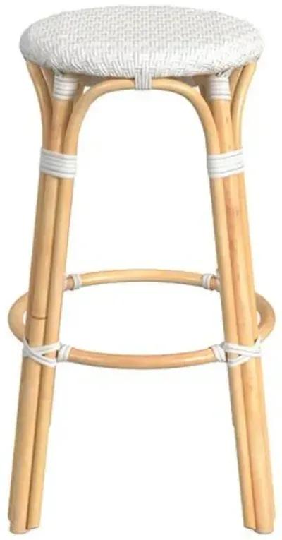 Lucie Rattan Barstool - White