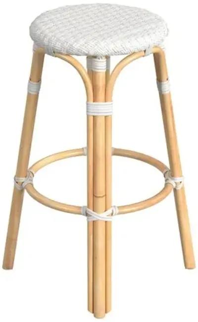 Lucie Rattan Barstool - White