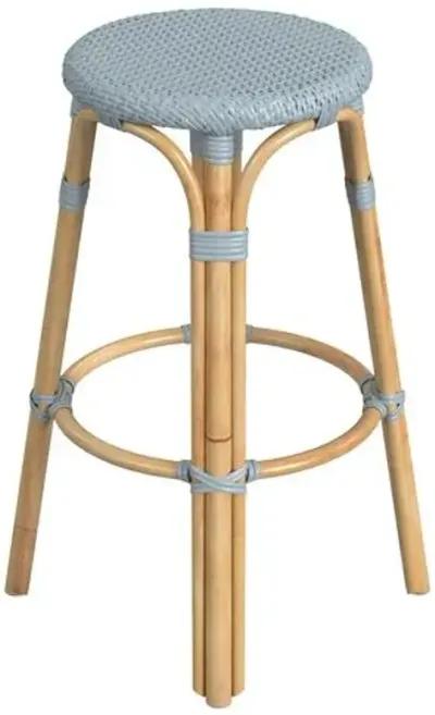 Lucie Rattan Barstool - Twlight Blue