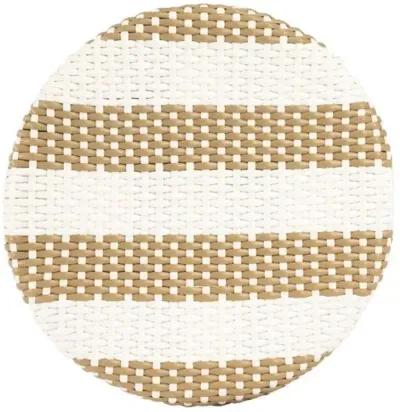 Kye Round Rattan 30" Barstool - Beige