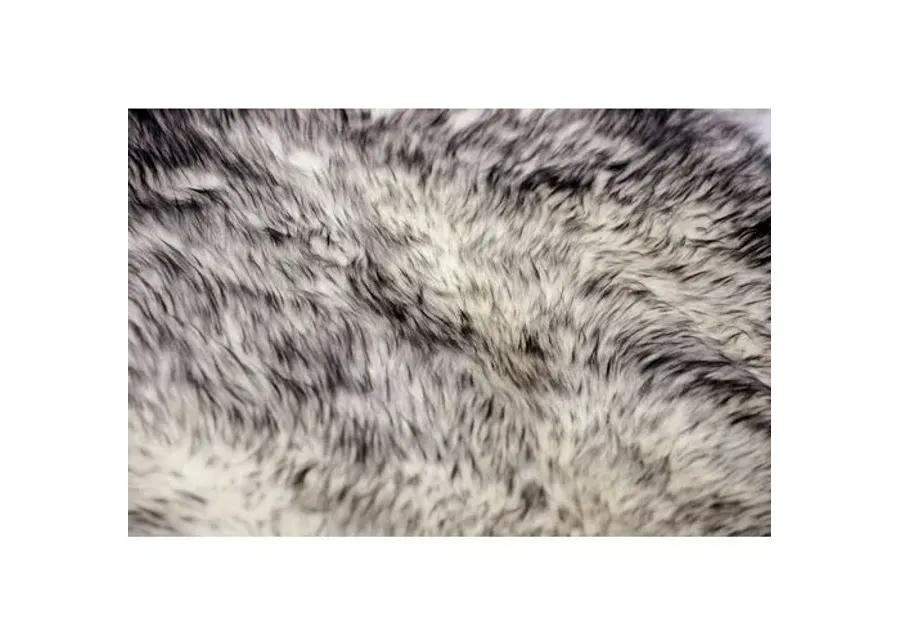 3'x5' Mary Handmade Sheepskin Rug - Gradient Grey - natural - Handcrafted - Gray - Gray