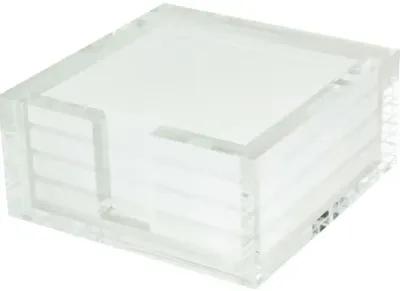 Lucite Coaster Set - Snow