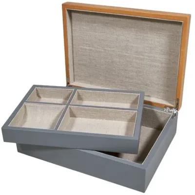 Two-Tone Jewelry Box - Gray