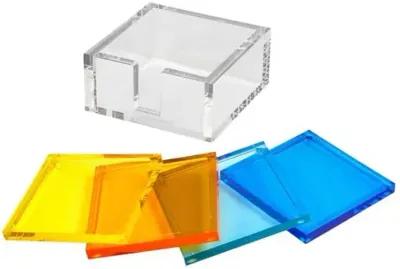 Lucite Coaster Set - Multi