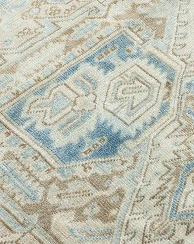 Persian Heriz Rug 9'8 x 12'7 - Blue - Blue