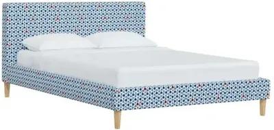 Wilton Platform Bed with Fancy Cone Legs - The Pool Floats - Blue