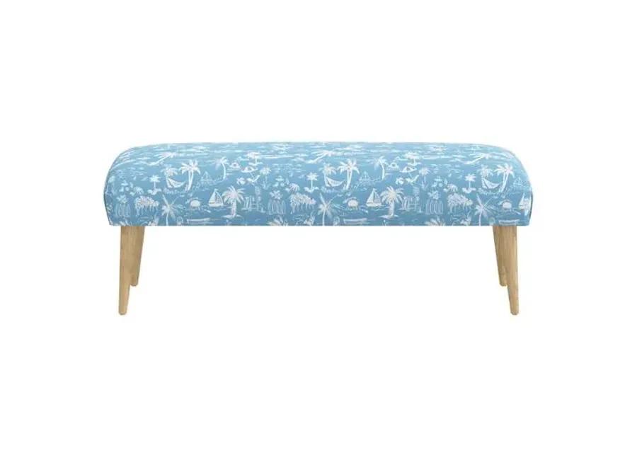 Warner Bench - The Beach Toile - Blue