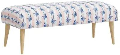 Warner Bench - The Cabana Stripe Palms - Pink