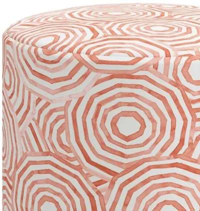 Tambor Ottoman - The Umbrella Swirl - Orange