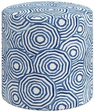 Tambor Ottoman - The Umbrella Swirl - Blue