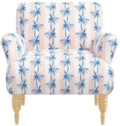 Norwood Chair - The Cabana Stripe Palms - Pink