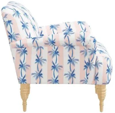 Norwood Chair - The Cabana Stripe Palms - Pink