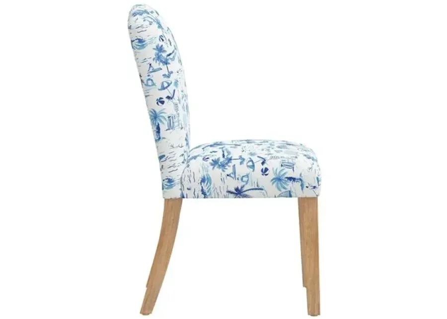 Cami Dining Chair - The Beach Toile - Blue