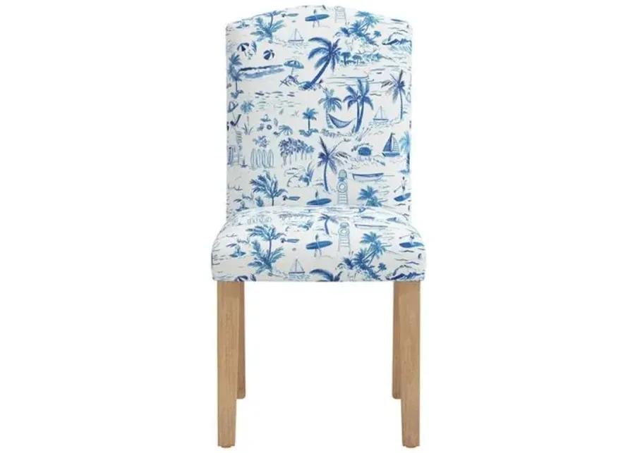 Cami Dining Chair - The Beach Toile - Blue