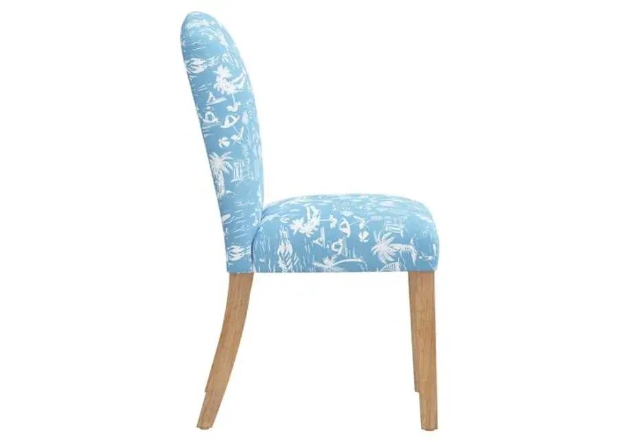 Cami Dining Chair - The Beach Toile - Blue