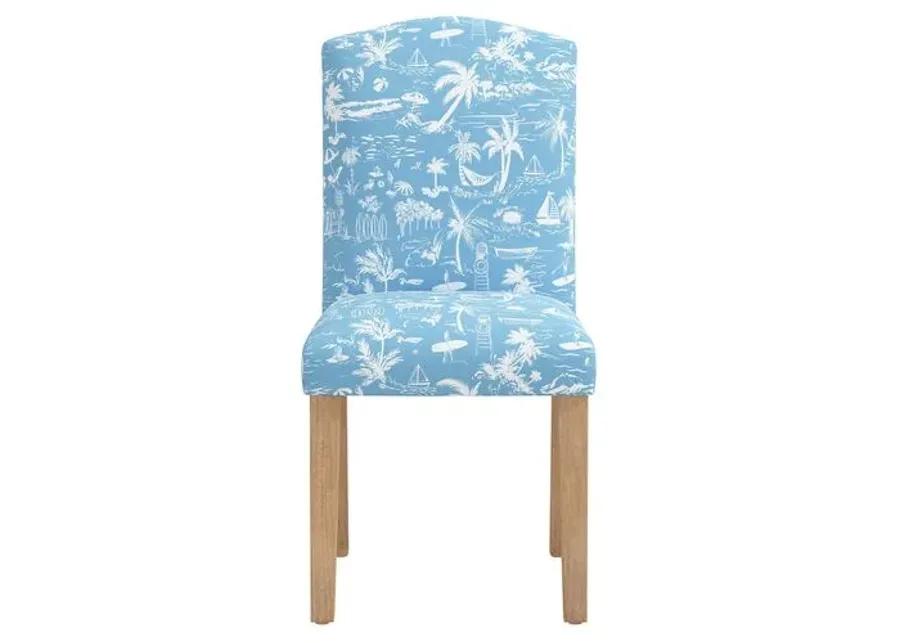 Cami Dining Chair - The Beach Toile - Blue