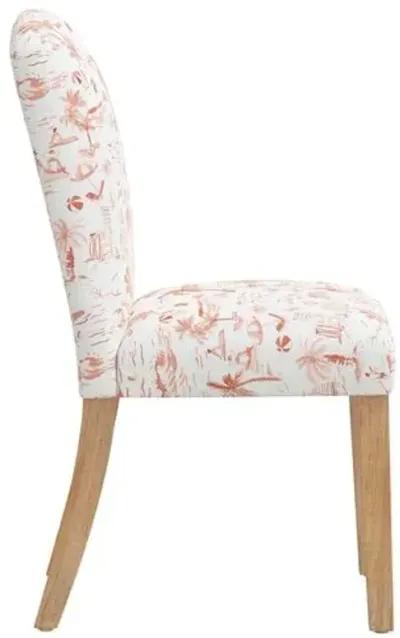 Cami Dining Chair - The Beach Toile - Orange