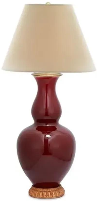 Garnet Table Lamp - Oxblood Glaze - Bunny Williams Home