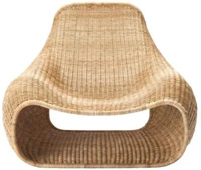 Reese Rattan Lounge Chair - Natural - Beige