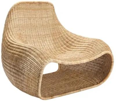 Reese Rattan Lounge Chair - Natural - Beige