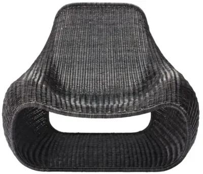 Reese Rattan Lounge Chair - Dark Gray