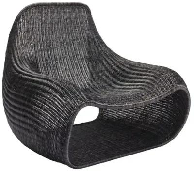 Reese Rattan Lounge Chair - Dark Gray