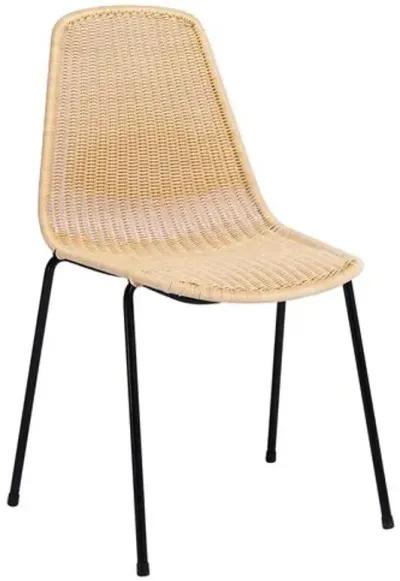 Brooks Rattan Dining Chair - Natural - Beige