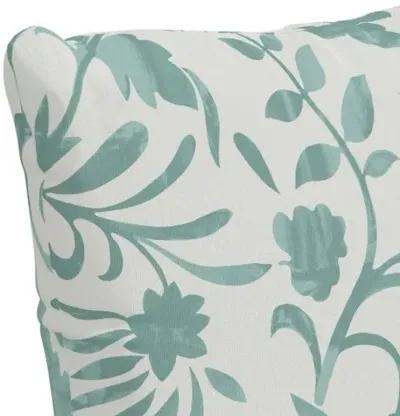 Vine Floral Outdoor Pillow - Handcrafted