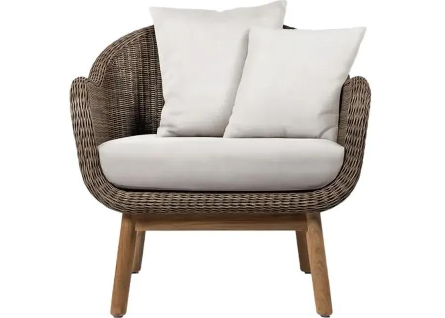 Anton Outdoor Lounge Chair - Taupe/Canvas - Vincent Sheppard - White