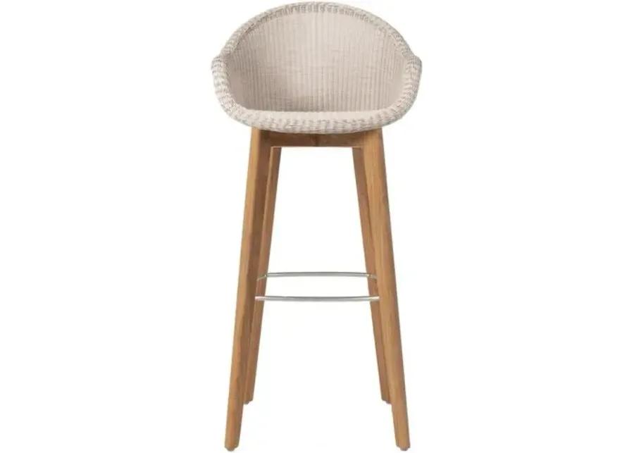 Edgard Outdoor Teak Barstool - Old Lace - Vincent Sheppard - Ivory