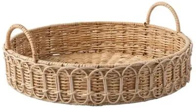 Provence Rattan Round Tray - White - Juliska