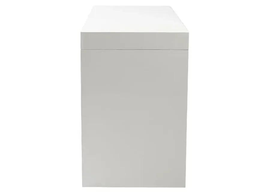 Duke Two-Drawer Desk - White