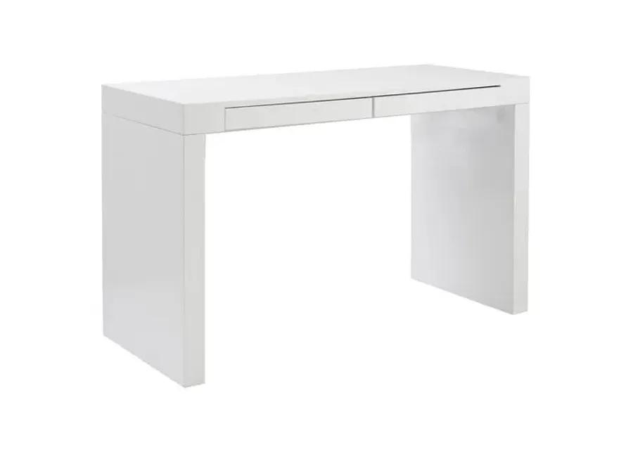 Duke Two-Drawer Desk - White