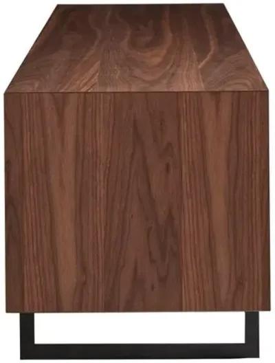 Cooper 71" Media Stand - Walnut/Grey - Brown